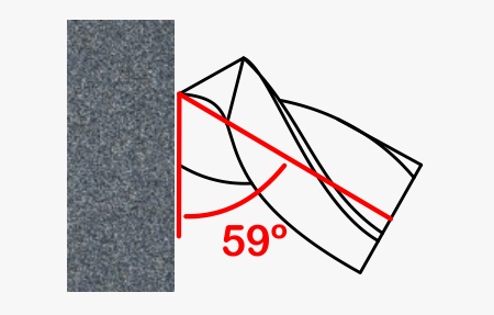 grinding drill bit angle